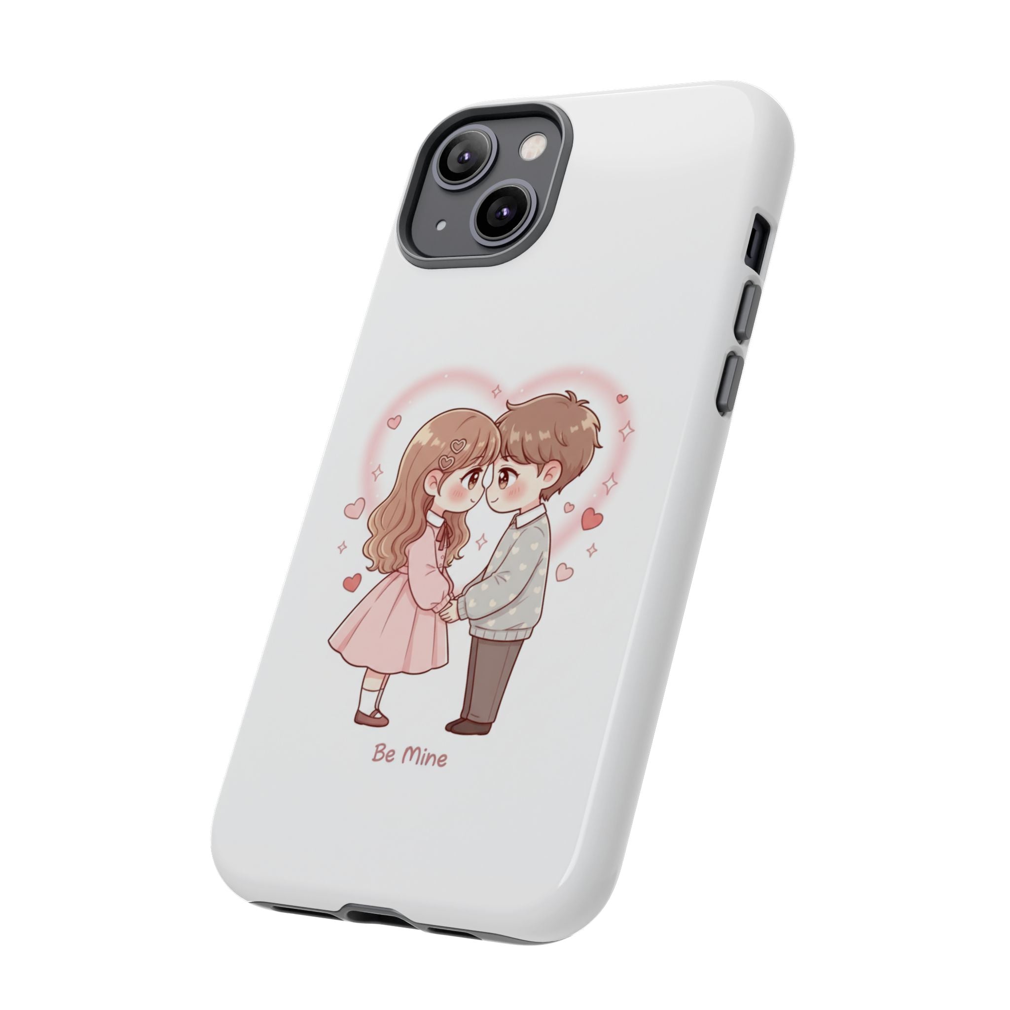 NDR™ Cute Couple "Be Mine" Phone Case. Romantic Valentine’s Protective Cover