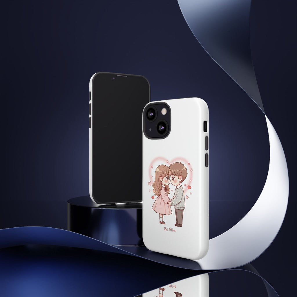 NDR™ Cute Couple "Be Mine" Phone Case. Romantic Valentine’s Protective Cover