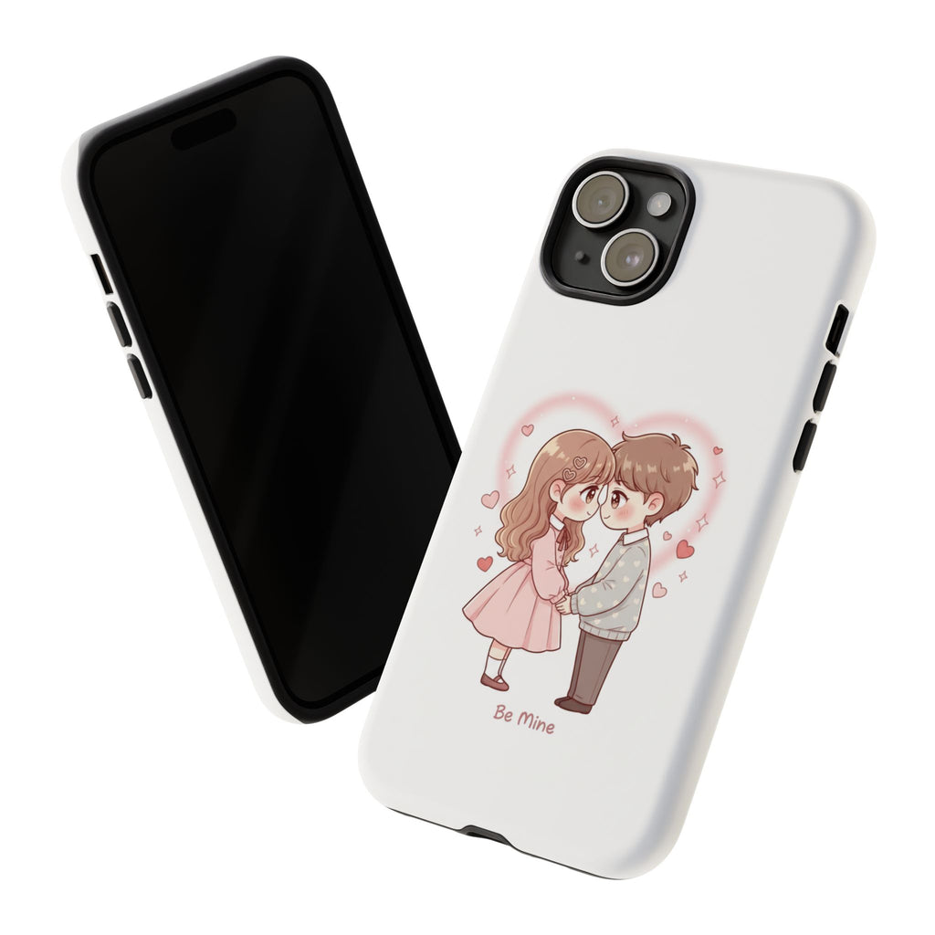 NDR™ Cute Couple "Be Mine" Phone Case. Romantic Valentine’s Protective Cover