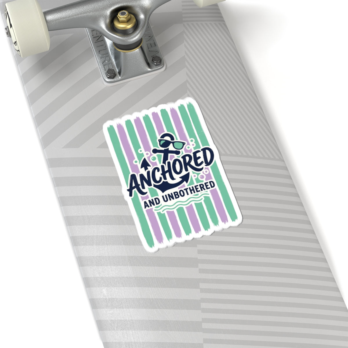 Anchored and Unbothered Kiss-Cut Stickers | Cruise Vacation, Nautical Stripes