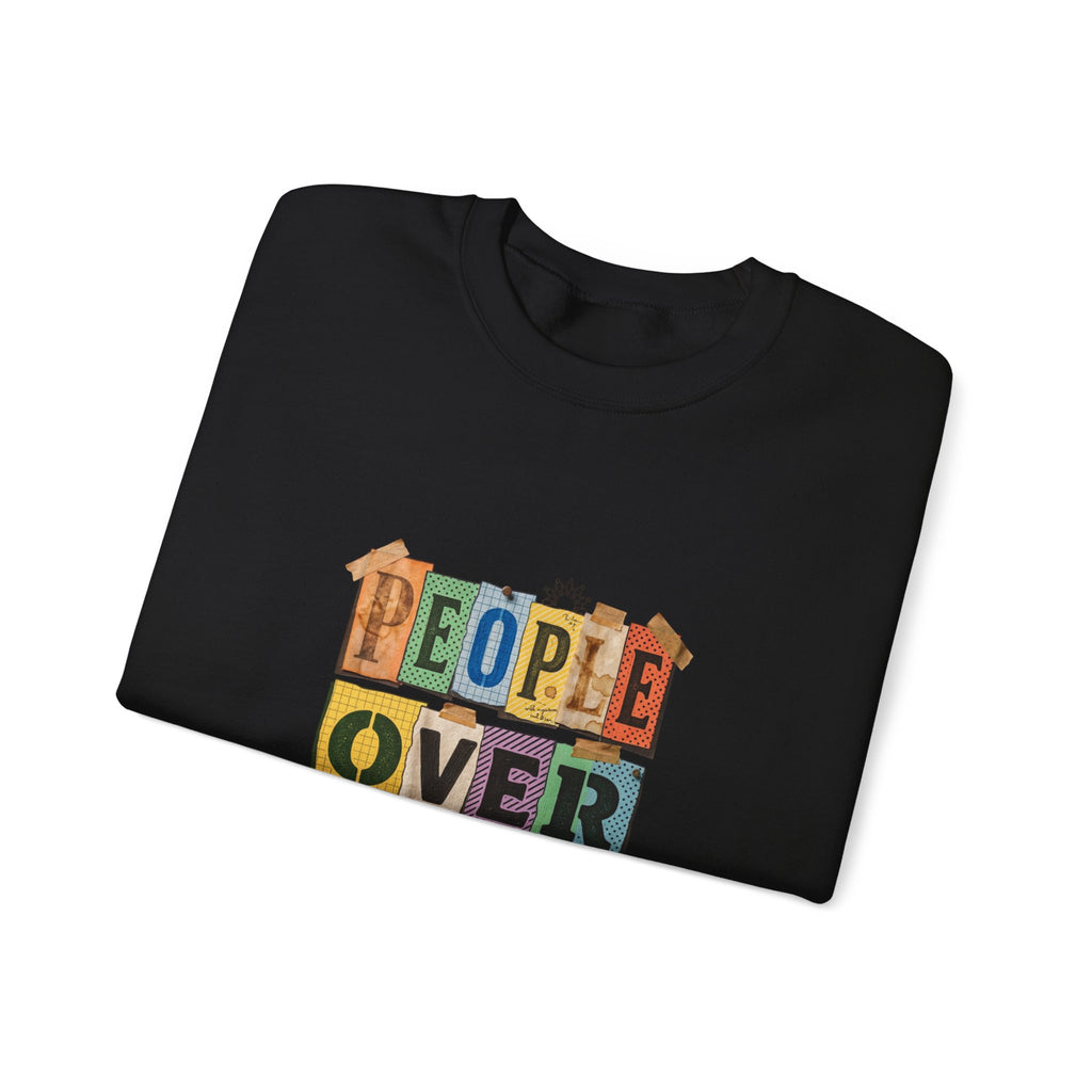 People Over Profit Crewneck Sweatshirt | Values-Led Statement Apparel