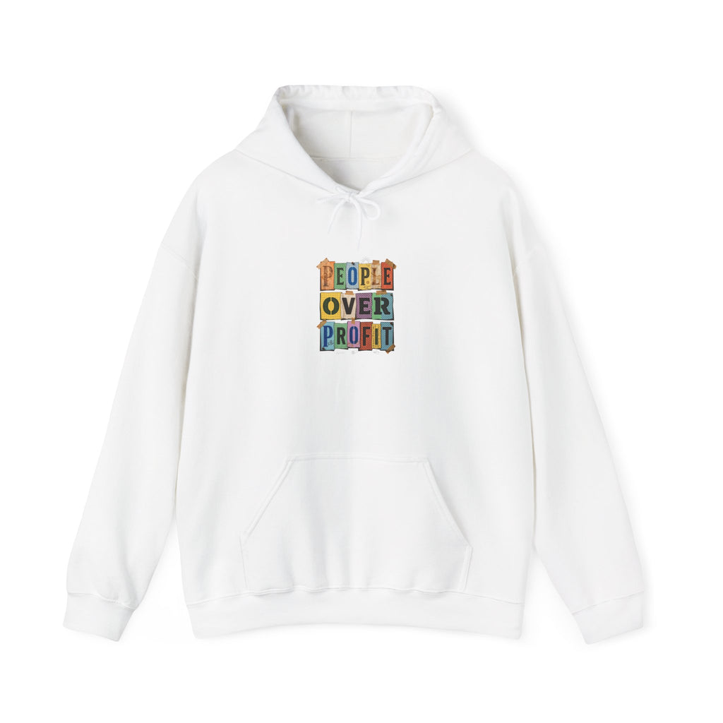 People Over Profit hoodie | Values-led statement apparel, social justice message