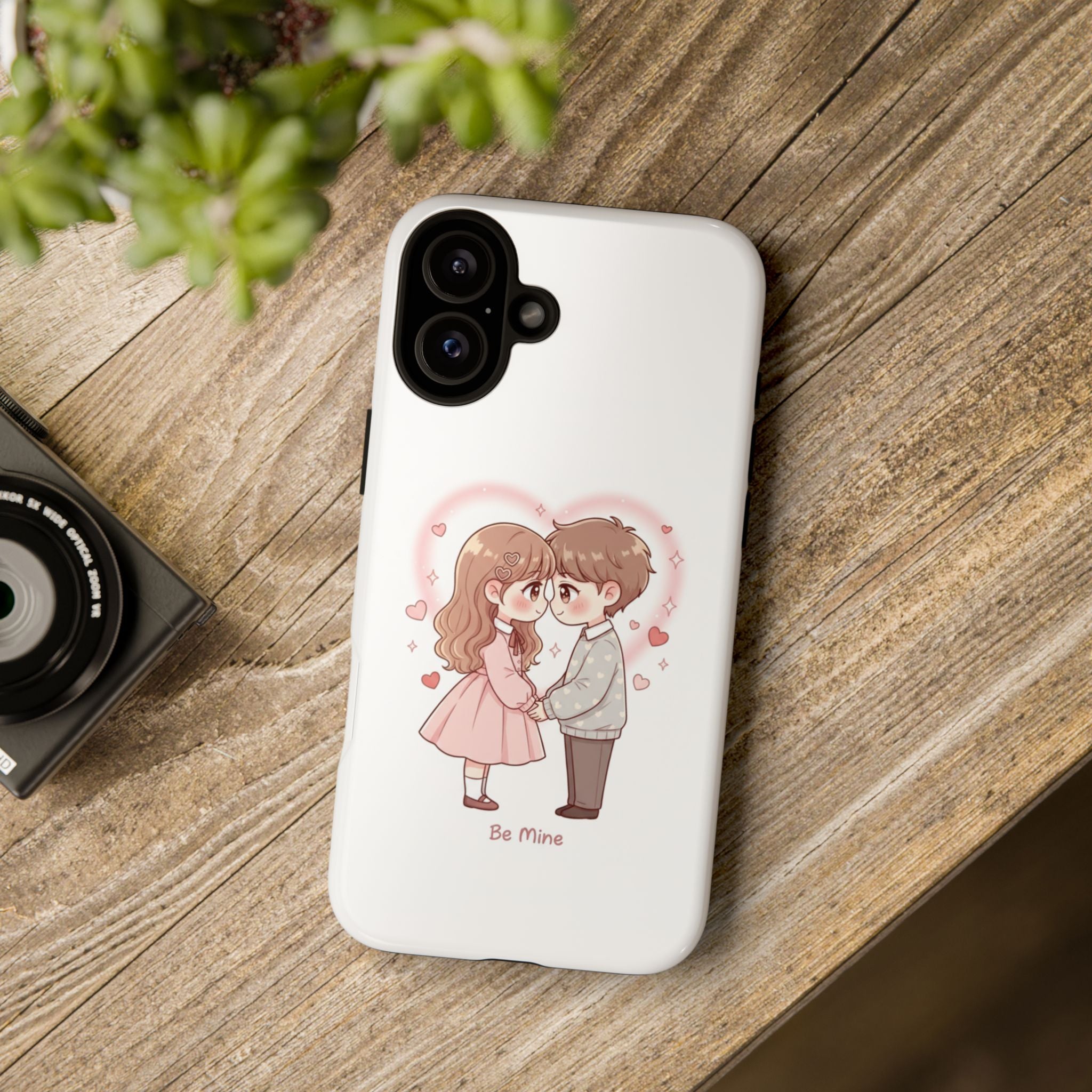 NDR™ Cute Couple "Be Mine" Phone Case. Romantic Valentine’s Protective Cover