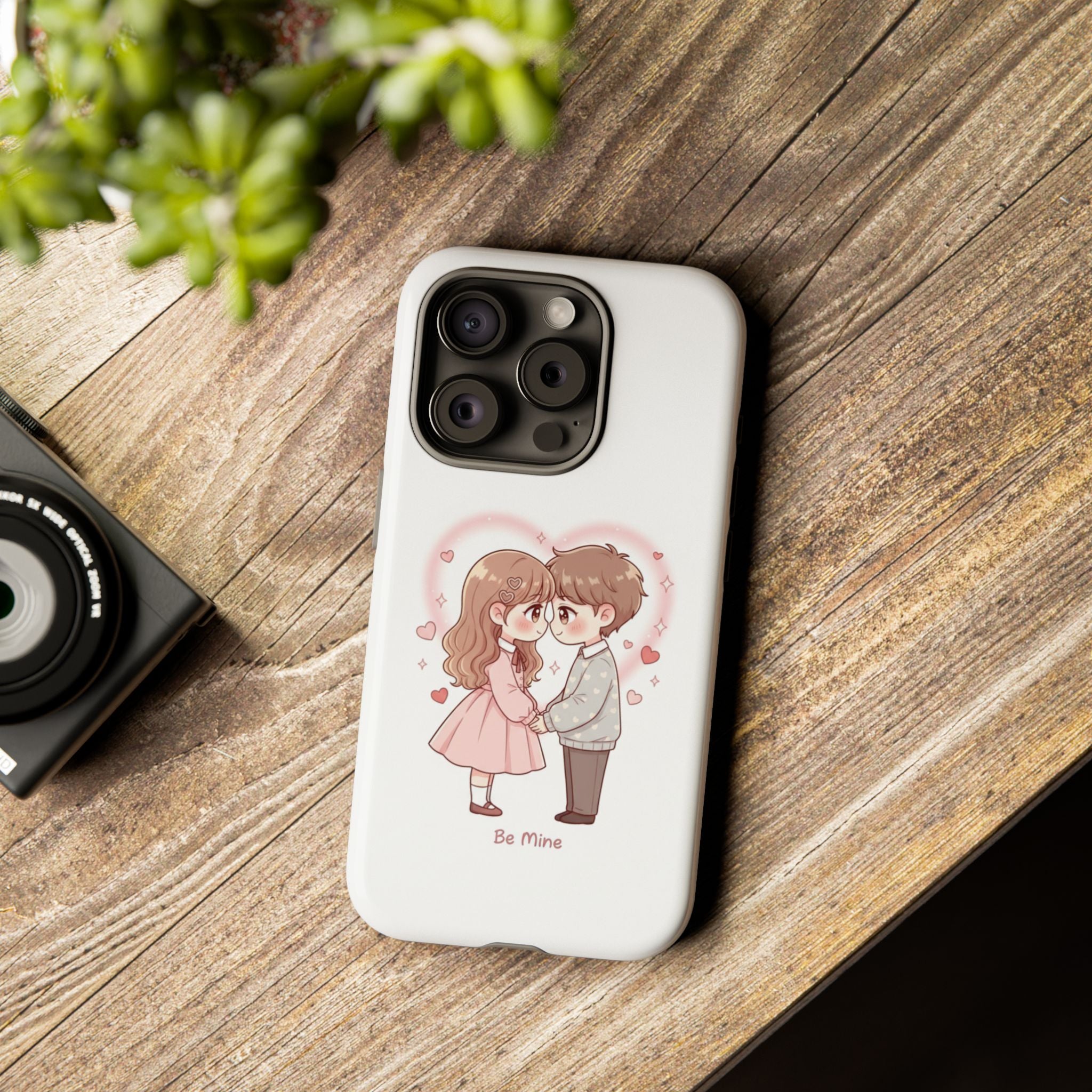 NDR™ Cute Couple "Be Mine" Phone Case. Romantic Valentine’s Protective Cover