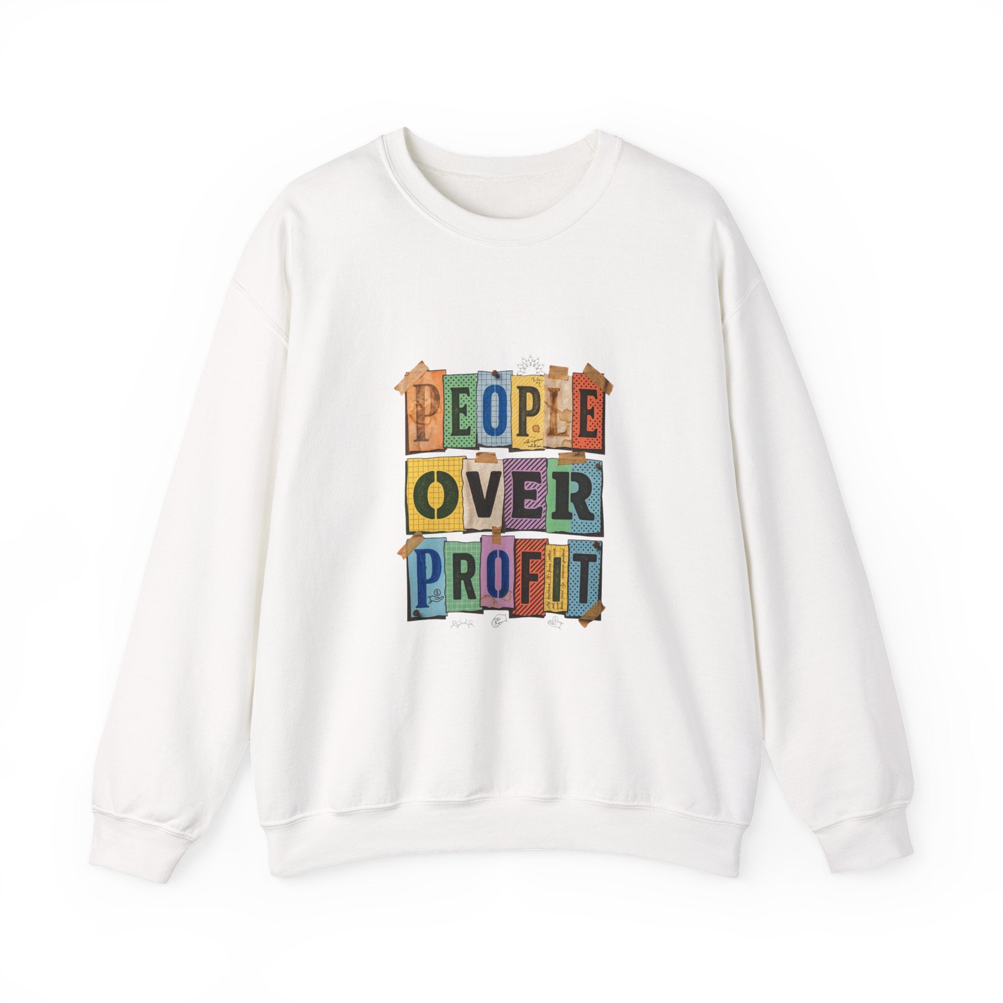 People Over Profit Crewneck Sweatshirt | Values-Led Statement Apparel