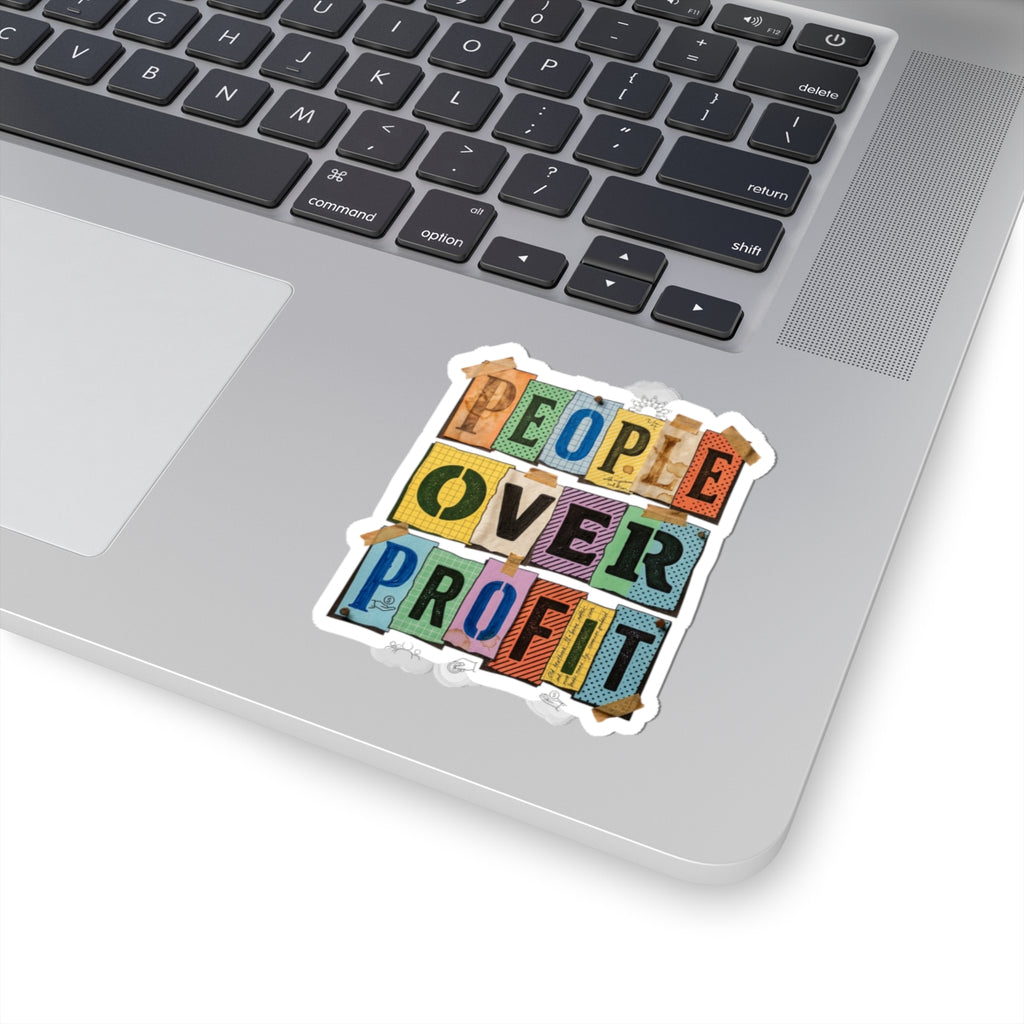 People Over Profit Sticker | Values-Led Statement, Social Justice Decal