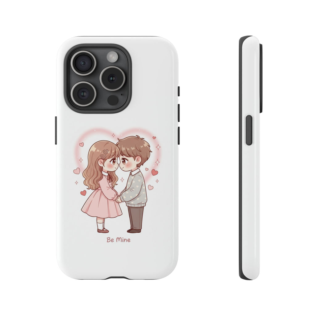 NDR™ Cute Couple "Be Mine" Phone Case. Romantic Valentine’s Protective Cover