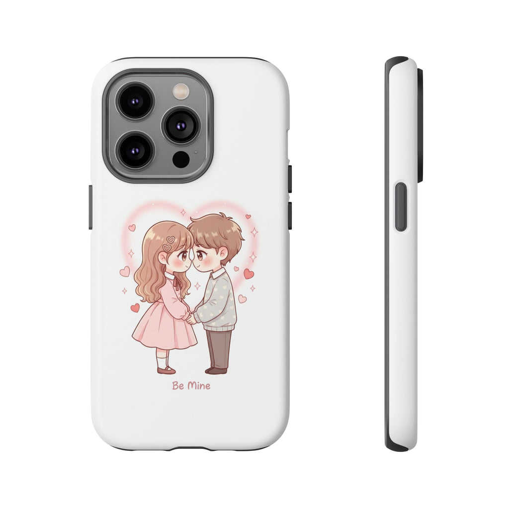 NDR™ Cute Couple "Be Mine" Phone Case. Romantic Valentine’s Protective Cover