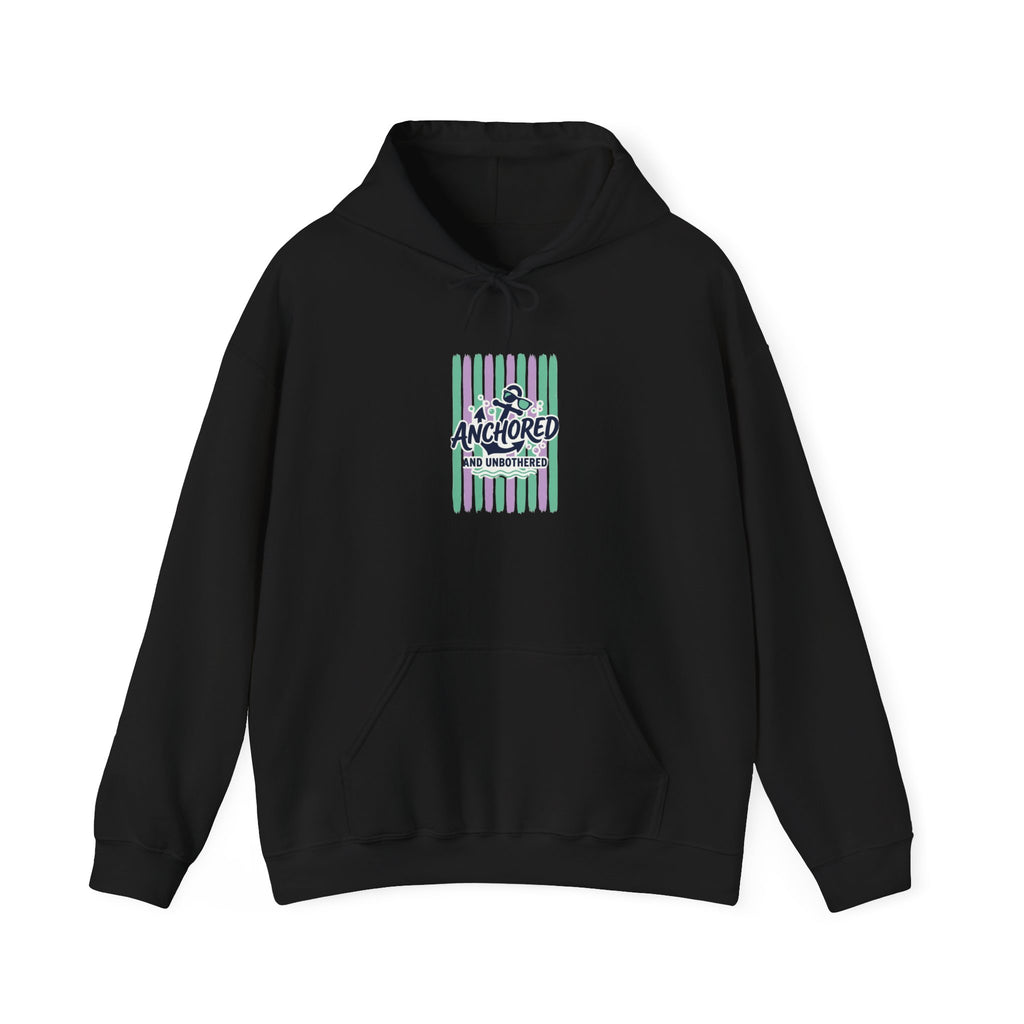Anchored Nautical Hoodie | Cruise Vacation, Tropical Stripes