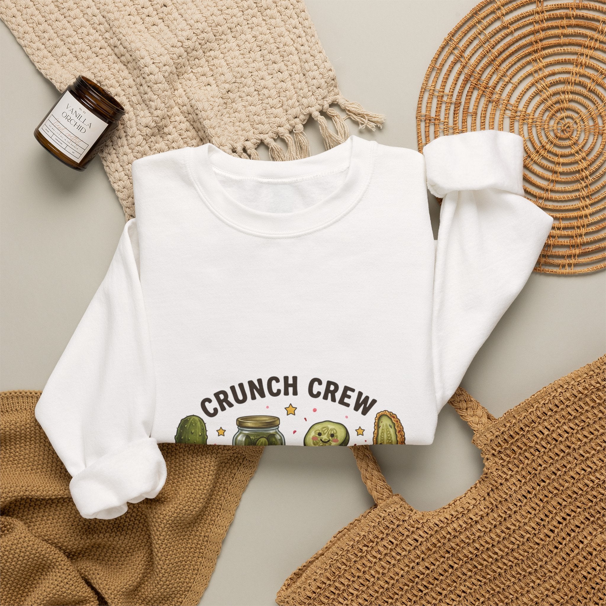 Crunch Crew Pickle Crewneck Sweatshirt | Pickles, Snack Sip Repeat