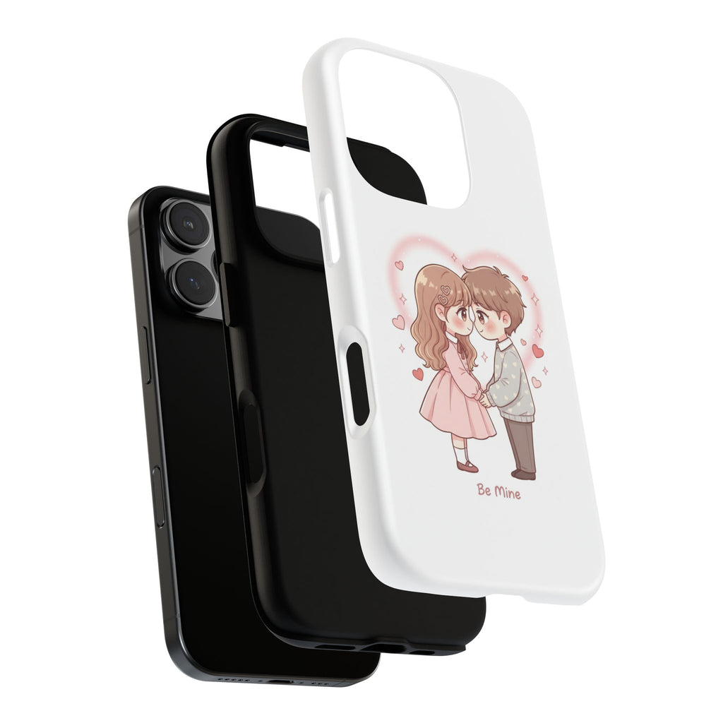 NDR™ Cute Couple "Be Mine" Phone Case. Romantic Valentine’s Protective Cover