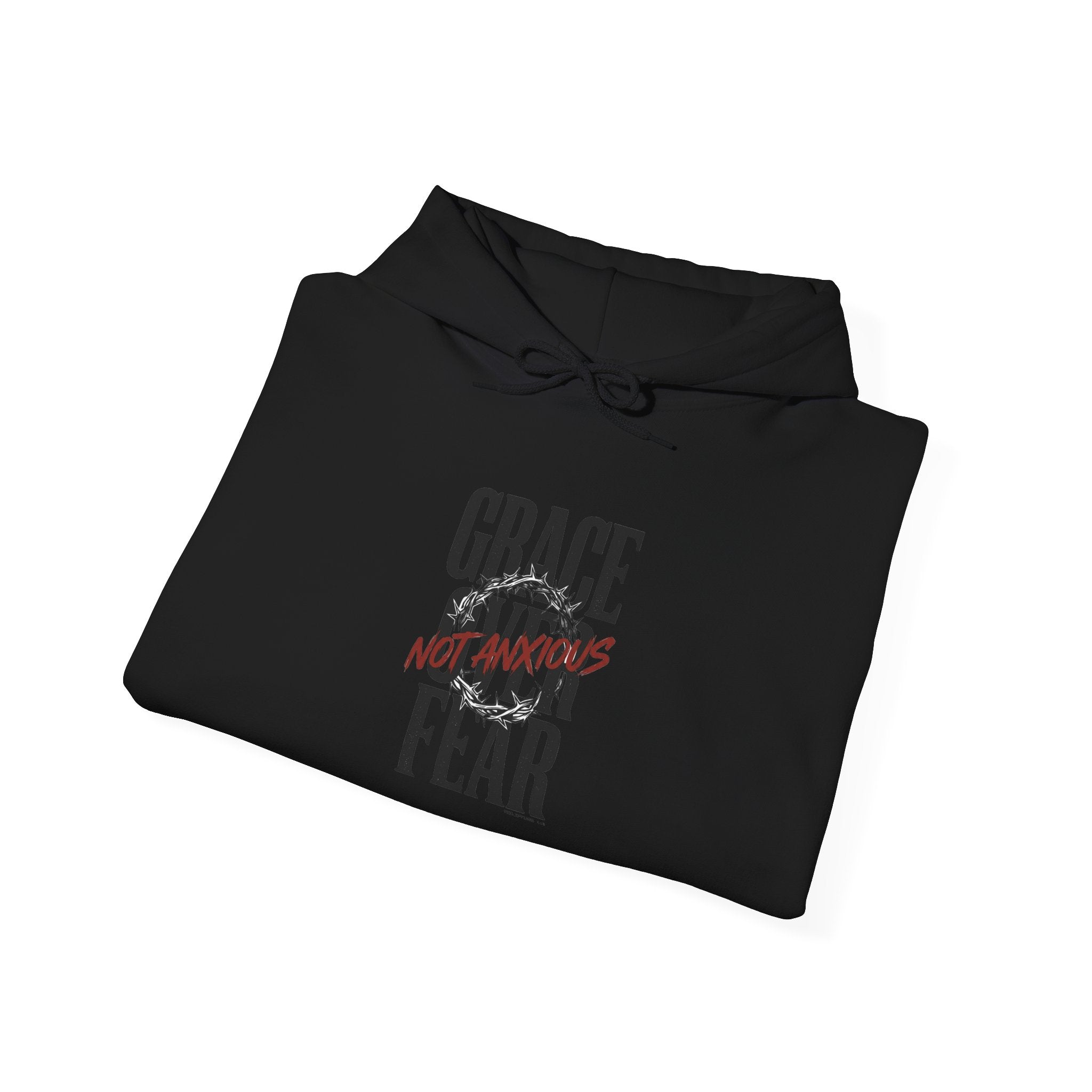 Grace Over Fear Hoodie | Christian Streetwear, Scripture Typography