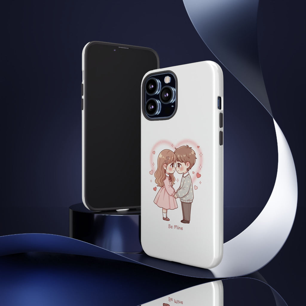 NDR™ Cute Couple "Be Mine" Phone Case. Romantic Valentine’s Protective Cover