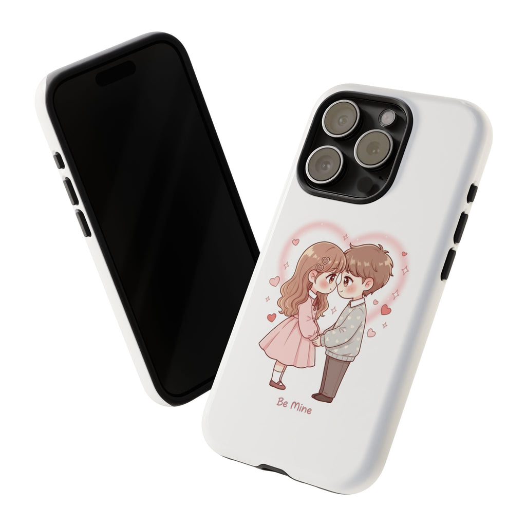 NDR™ Cute Couple "Be Mine" Phone Case. Romantic Valentine’s Protective Cover