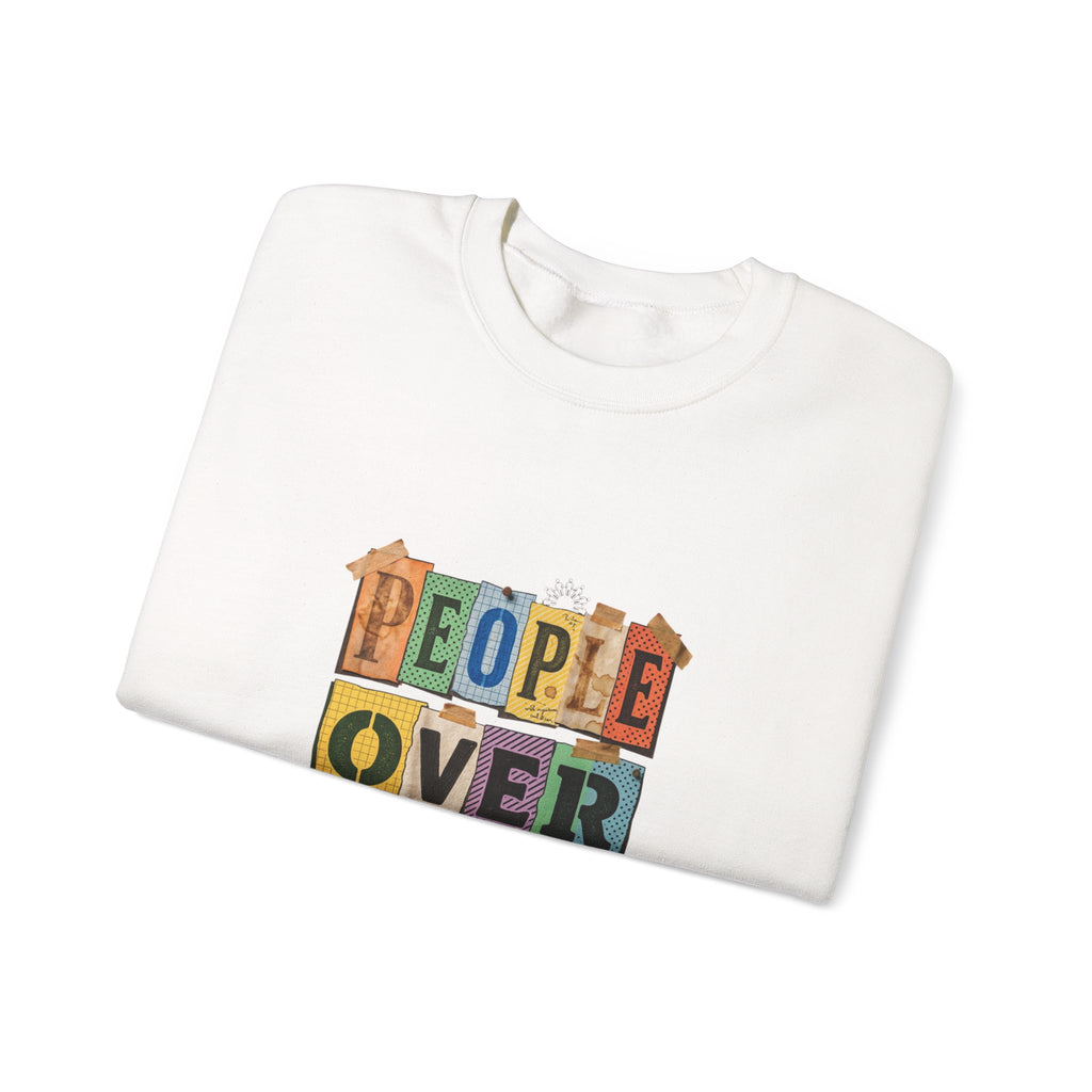 People Over Profit Crewneck Sweatshirt | Values-Led Statement Apparel