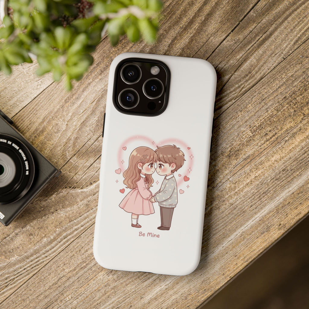 NDR™ Cute Couple "Be Mine" Phone Case. Romantic Valentine’s Protective Cover
