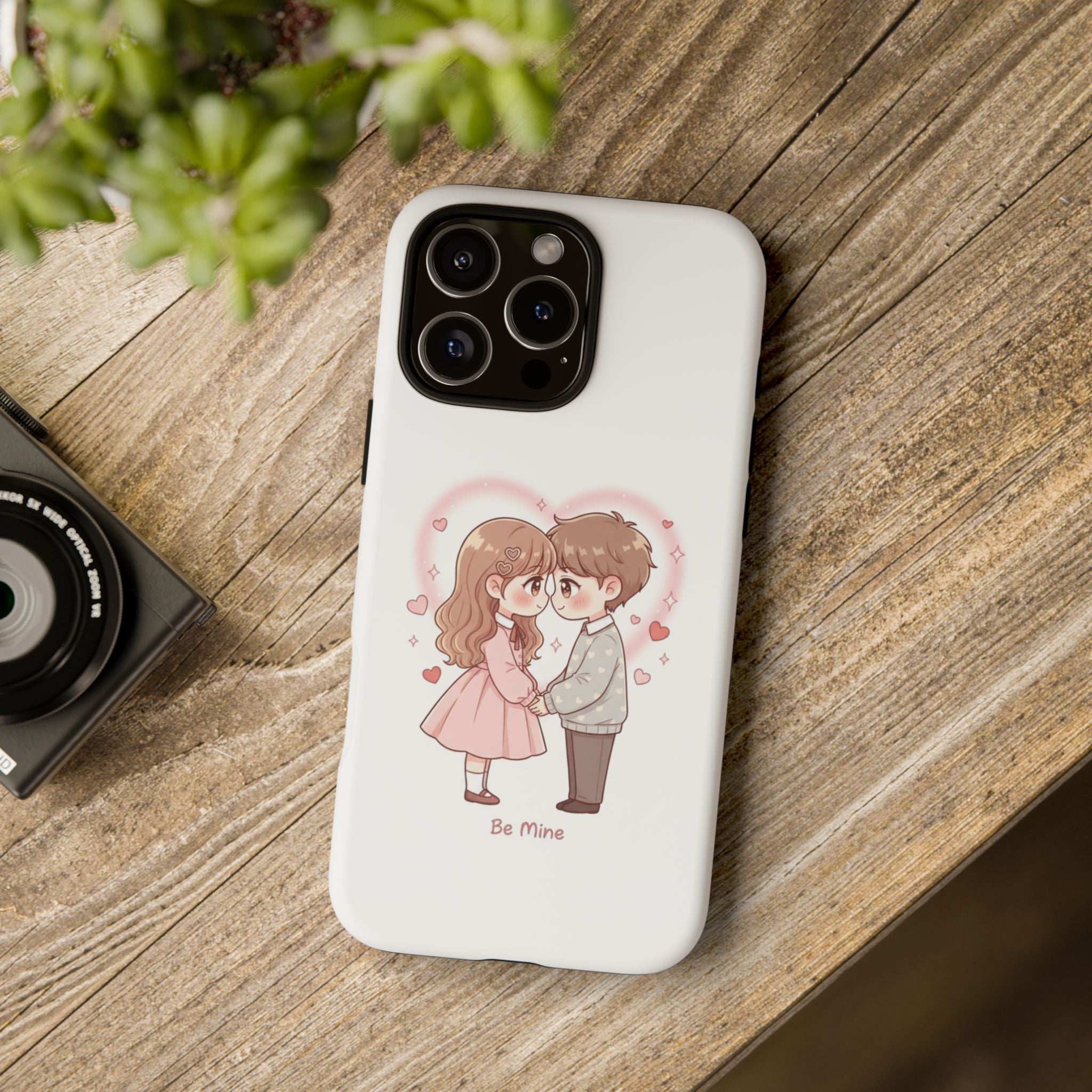 NDR™ Cute Couple "Be Mine" Phone Case. Romantic Valentine’s Protective Cover
