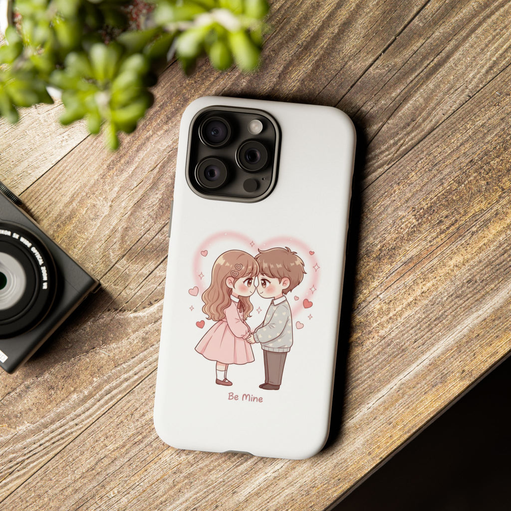 NDR™ Cute Couple "Be Mine" Phone Case. Romantic Valentine’s Protective Cover