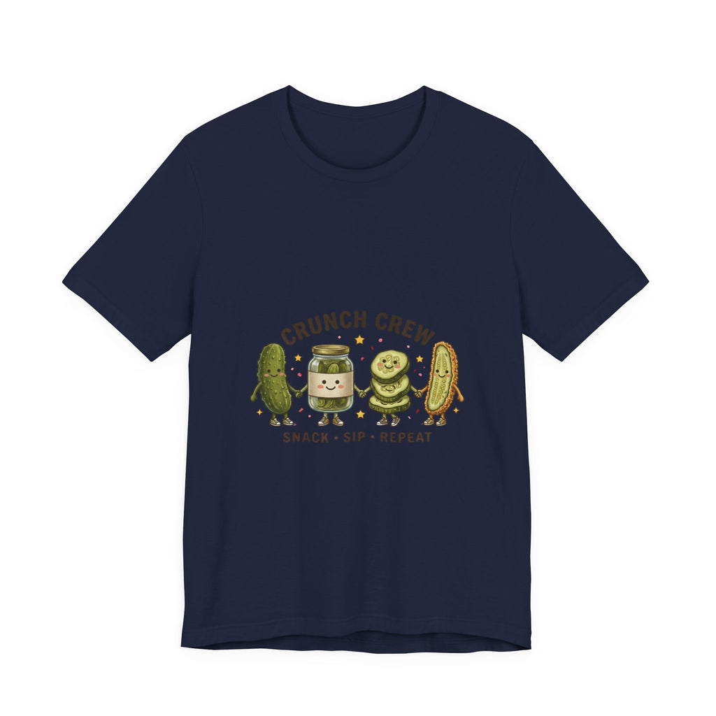 Crunch Crew Pickle Graphic Tee | Cute Kawaii Pickles, Snack Sip Repeat