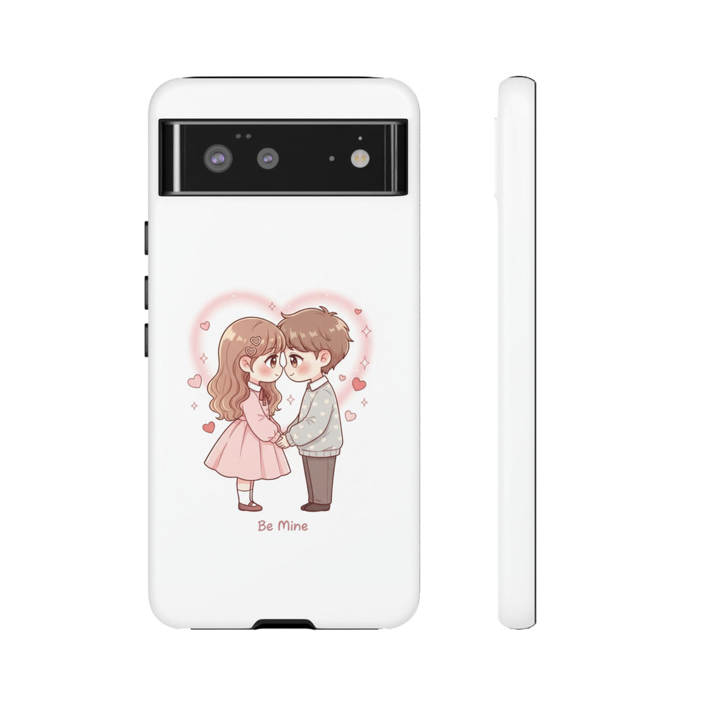 NDR™ Cute Couple "Be Mine" Phone Case. Romantic Valentine’s Protective Cover