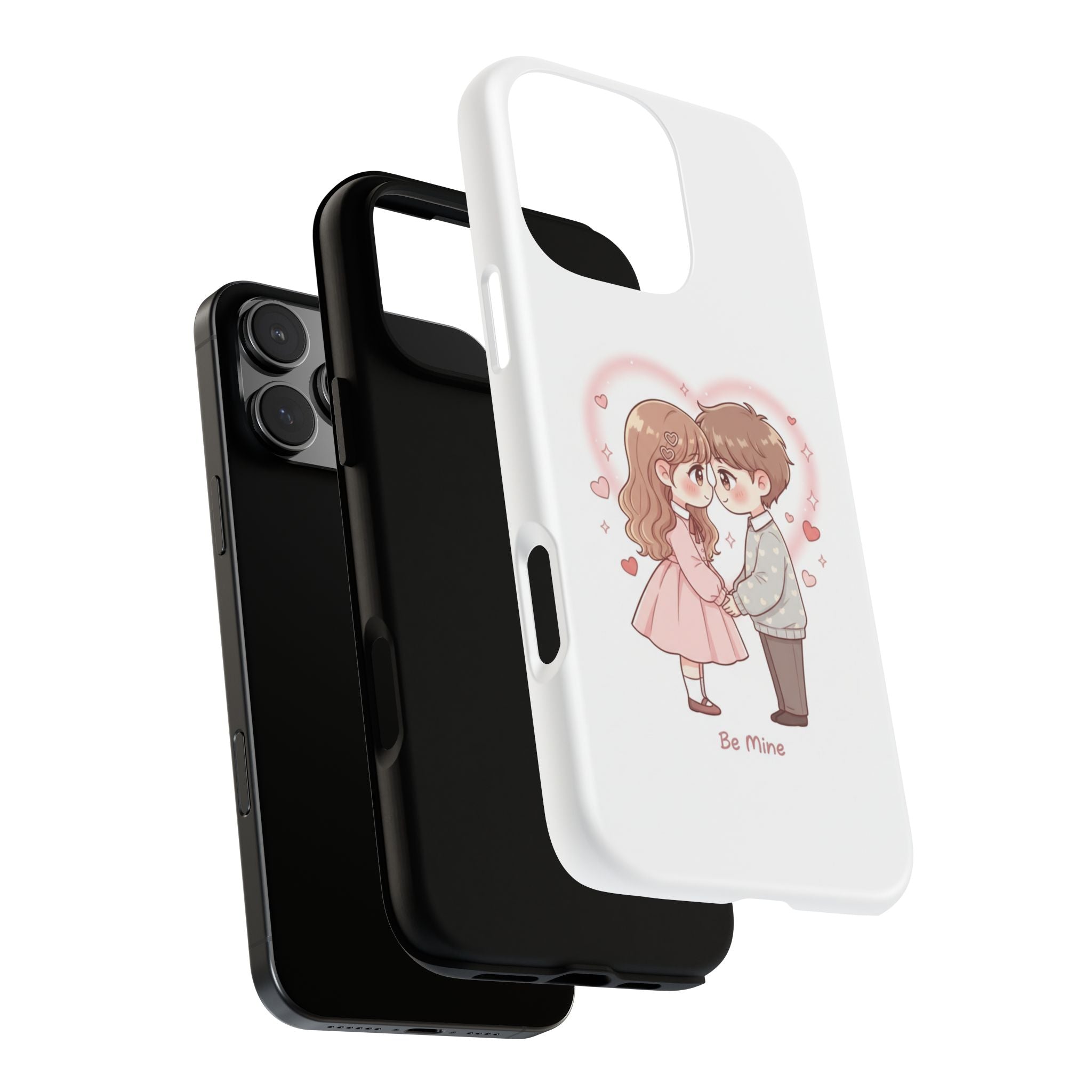 NDR™ Cute Couple "Be Mine" Phone Case. Romantic Valentine’s Protective Cover
