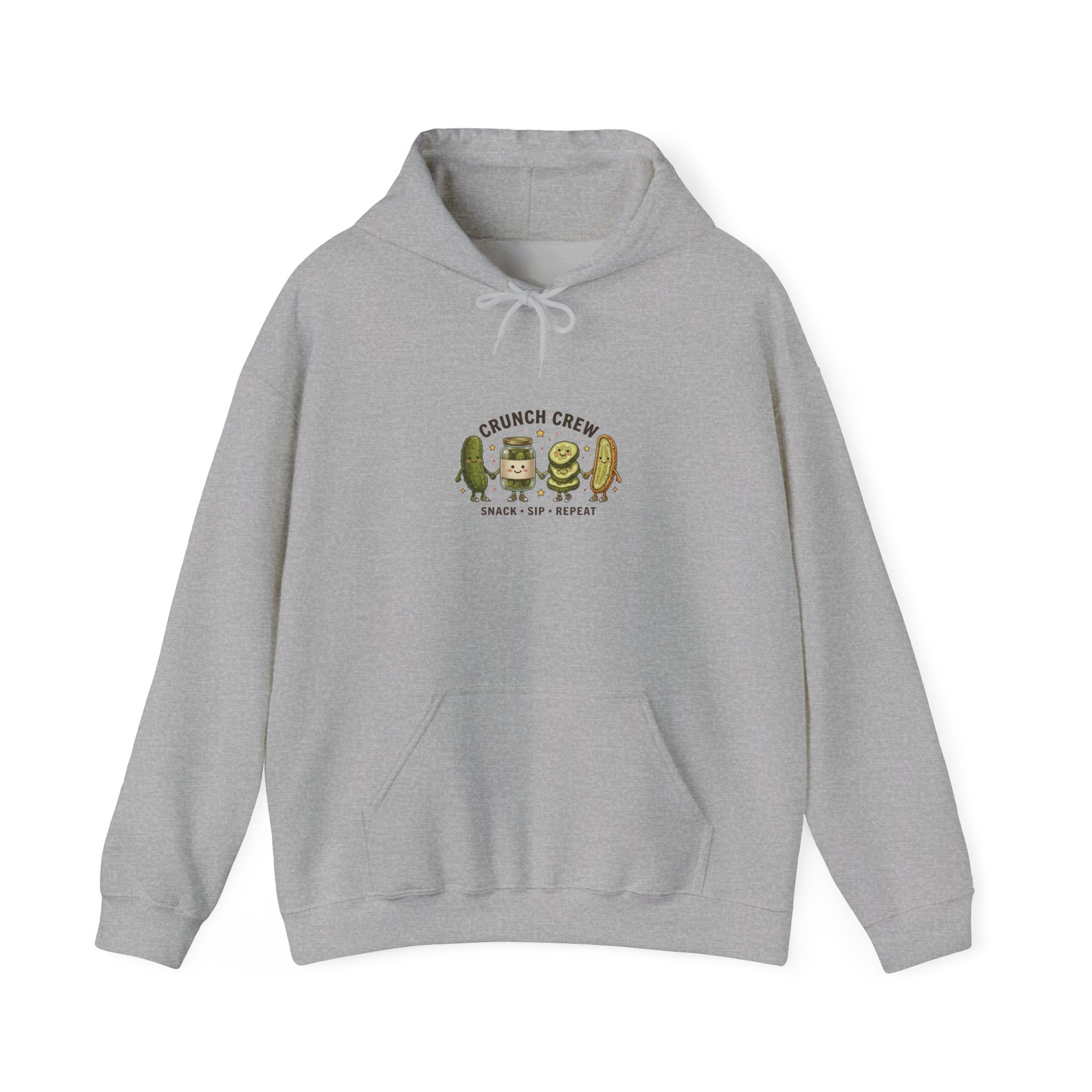 Crunch Crew Pickles Hoodie | Funny Pickle Graphic, Retro Snack Aesthetic