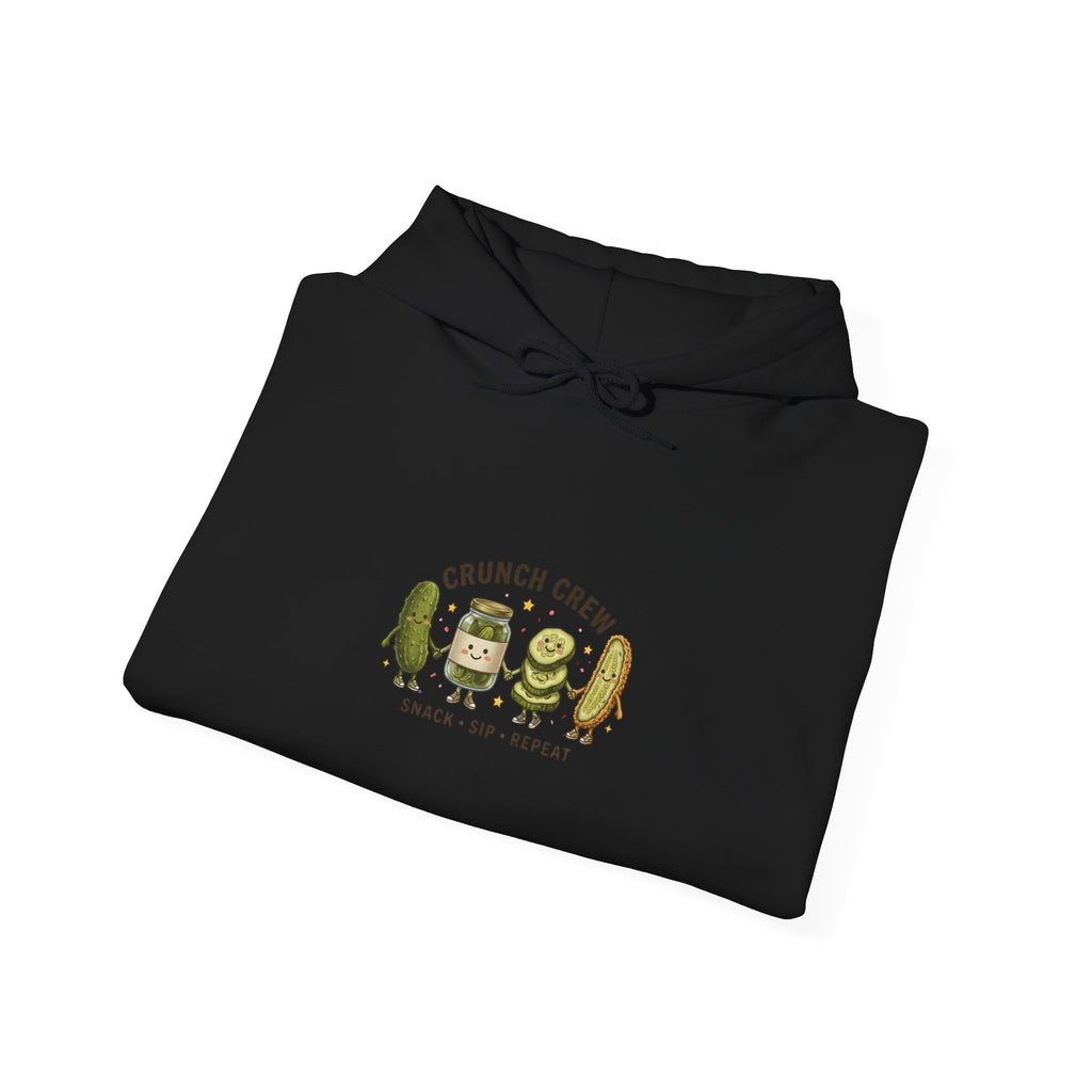 Crunch Crew Pickles Hoodie | Funny Pickle Graphic, Retro Snack Aesthetic