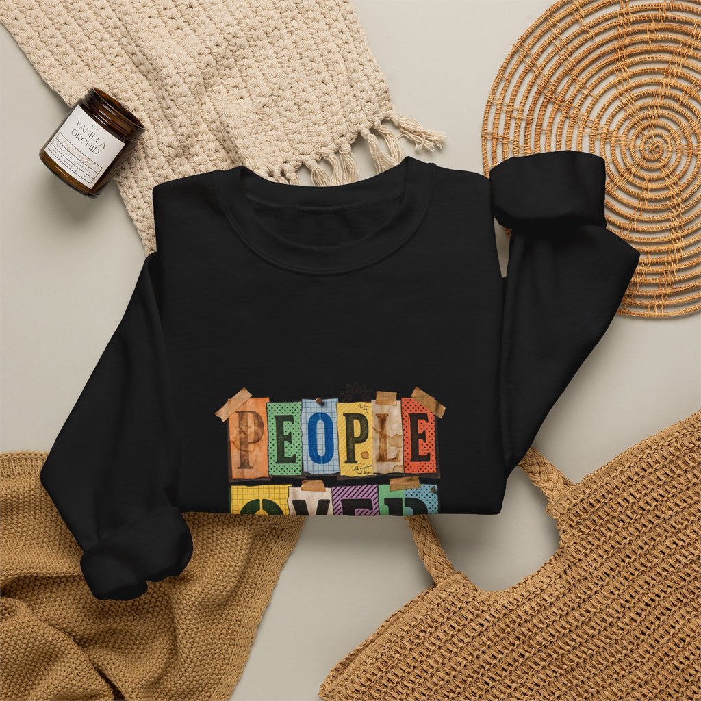 People Over Profit Crewneck Sweatshirt | Values-Led Statement Apparel