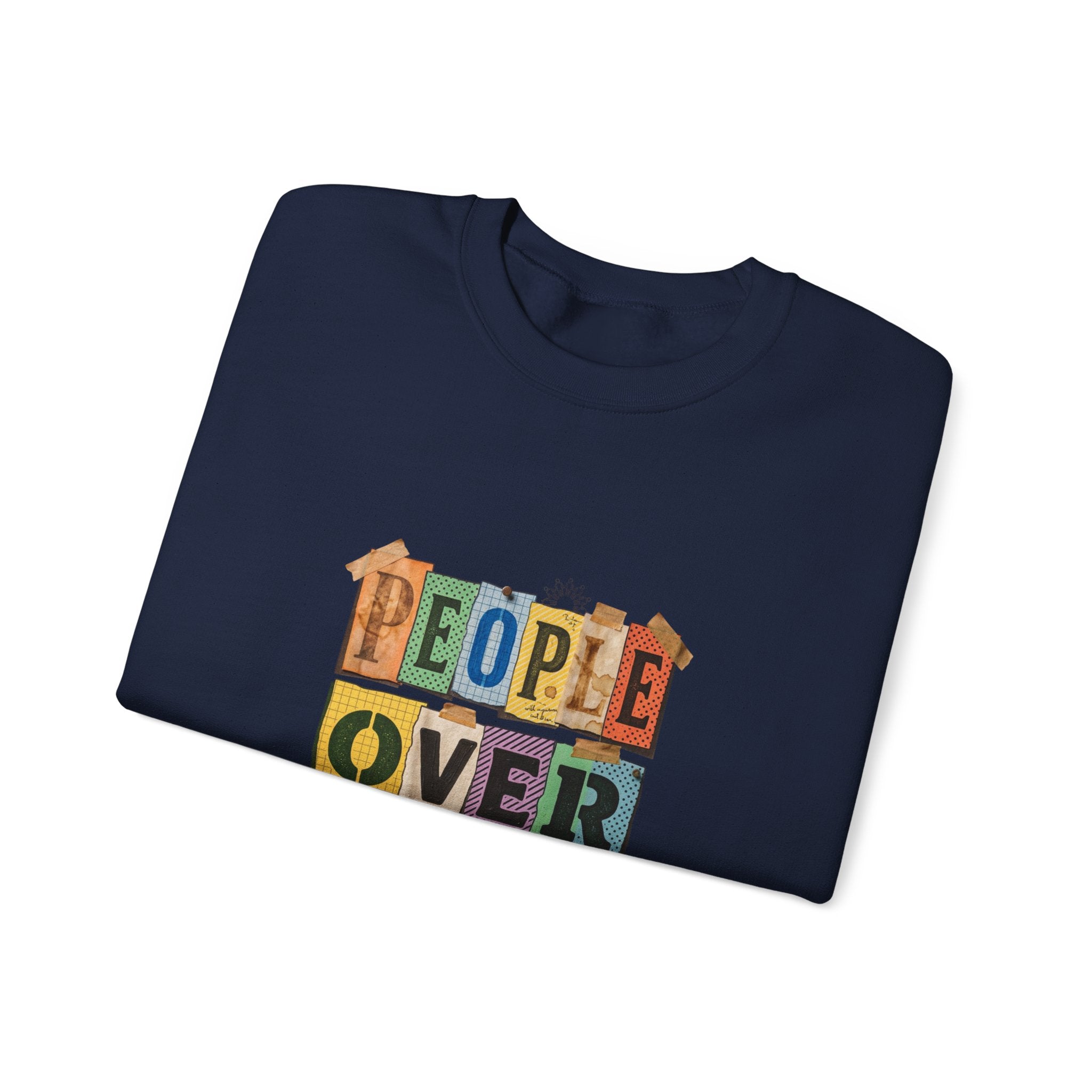 People Over Profit Crewneck Sweatshirt | Values-Led Statement Apparel