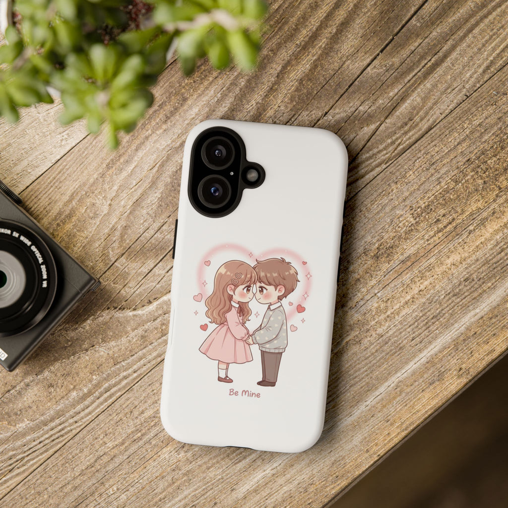 NDR™ Cute Couple "Be Mine" Phone Case. Romantic Valentine’s Protective Cover