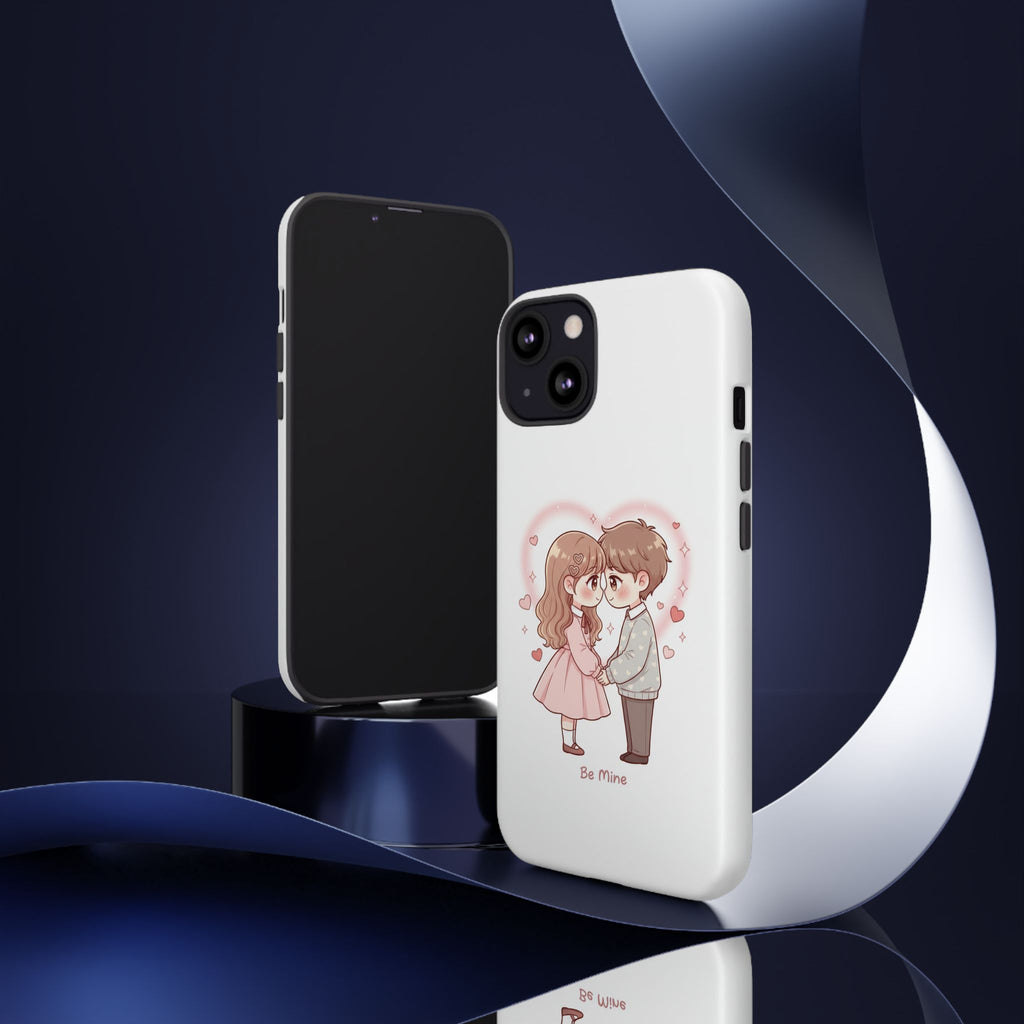 NDR™ Cute Couple "Be Mine" Phone Case. Romantic Valentine’s Protective Cover
