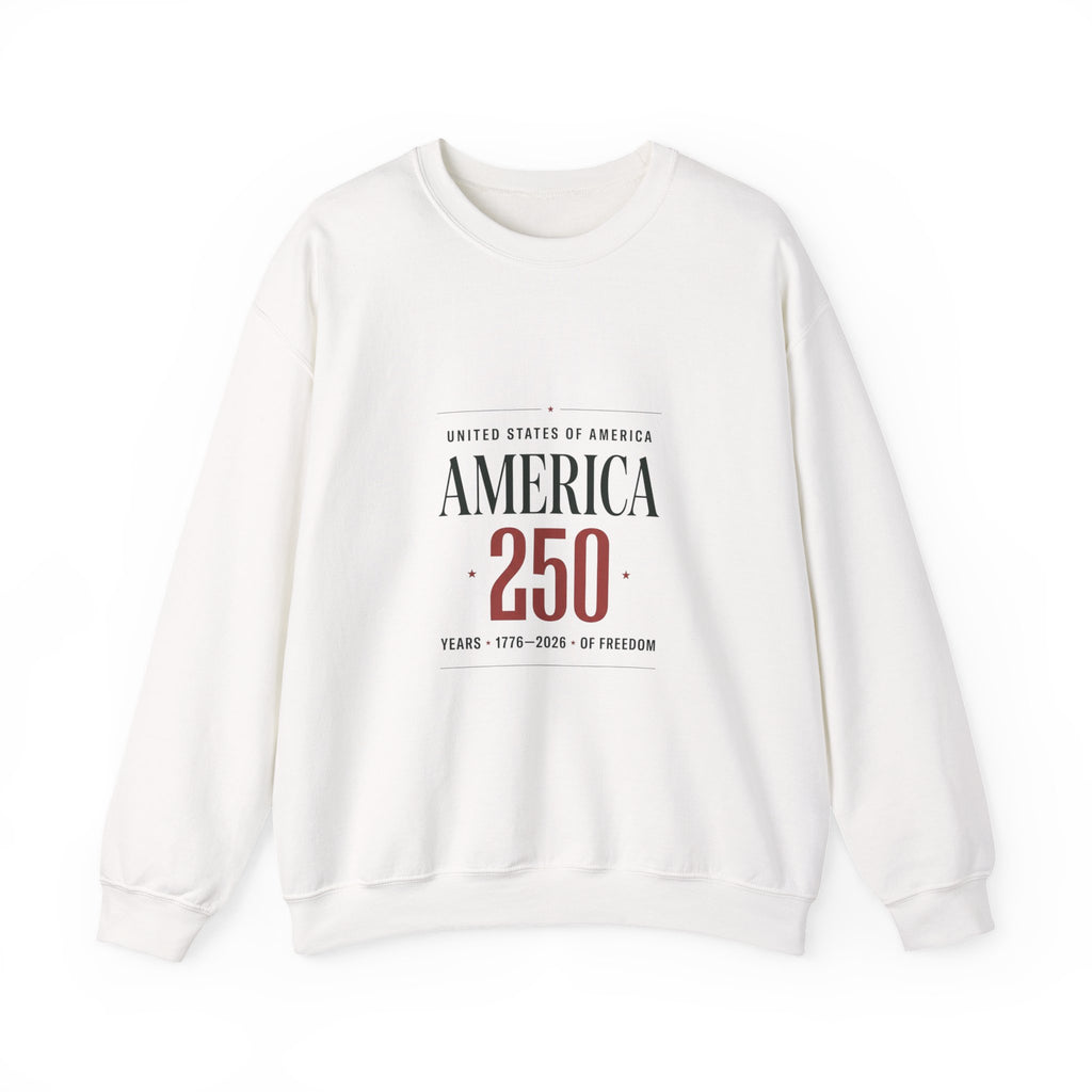 America 250 Crewneck Sweatshirt | 4th of July 250th Anniversary Patriotic