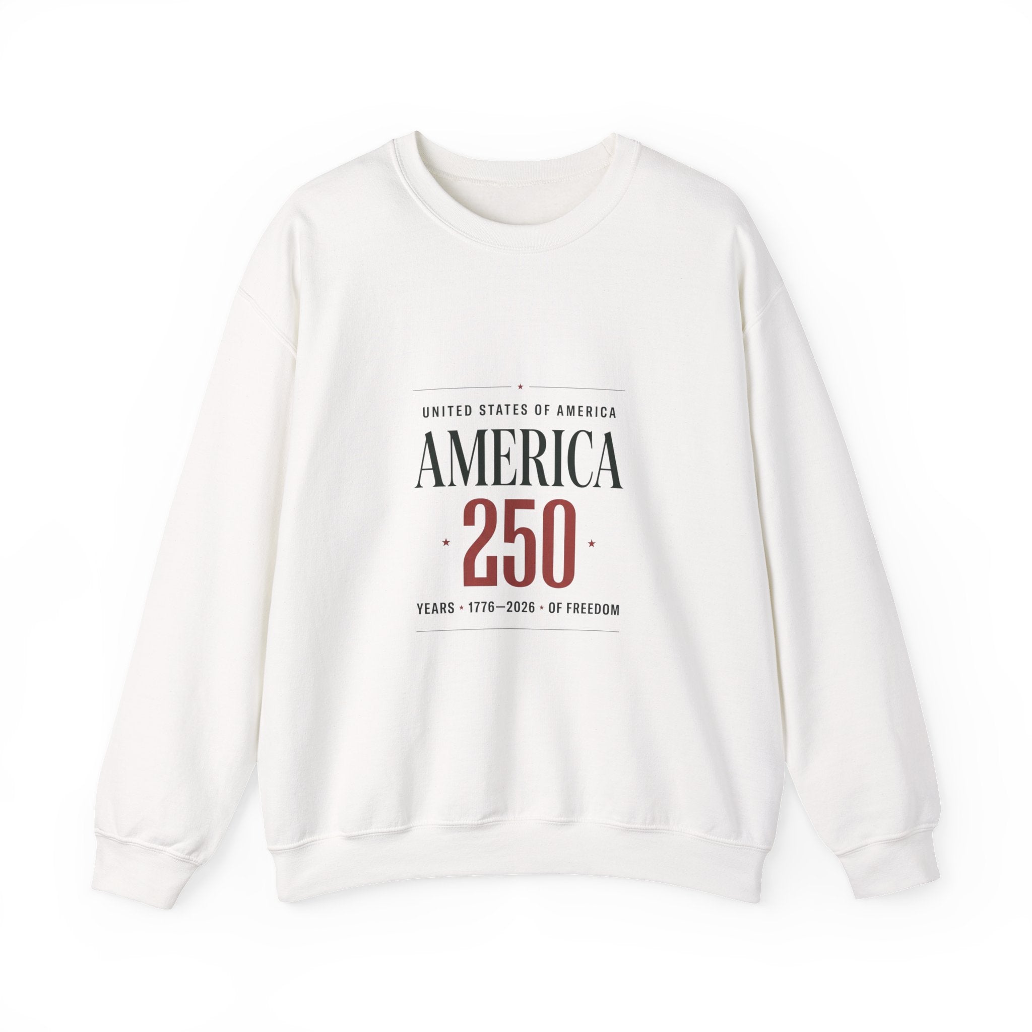America 250 Crewneck Sweatshirt | 4th of July 250th Anniversary Patriotic