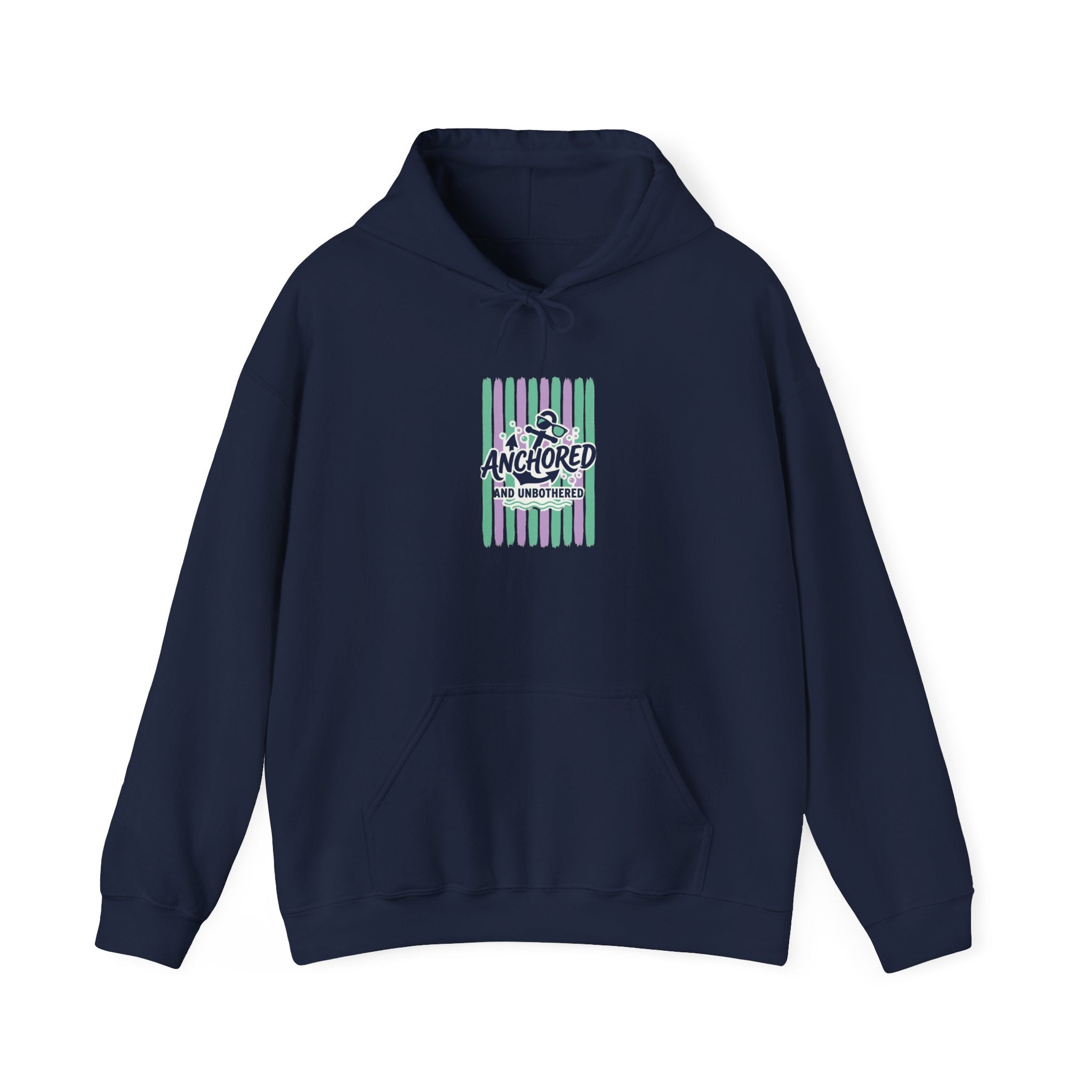 Anchored Nautical Hoodie | Cruise Vacation, Tropical Stripes