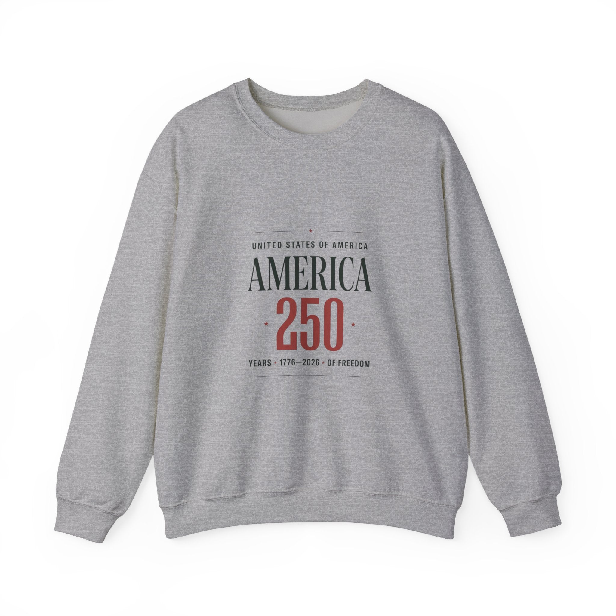 America 250 Crewneck Sweatshirt | 4th of July 250th Anniversary Patriotic