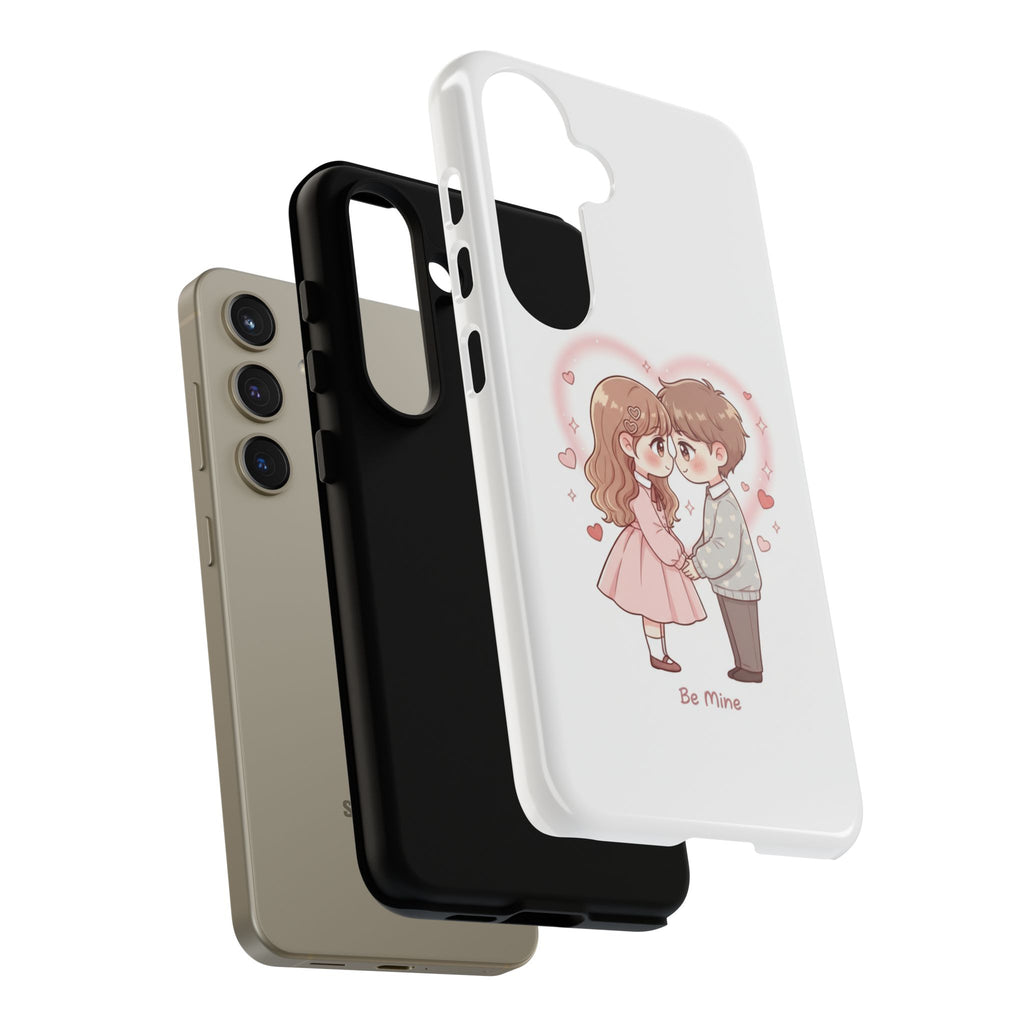 NDR™ Cute Couple "Be Mine" Phone Case. Romantic Valentine’s Protective Cover