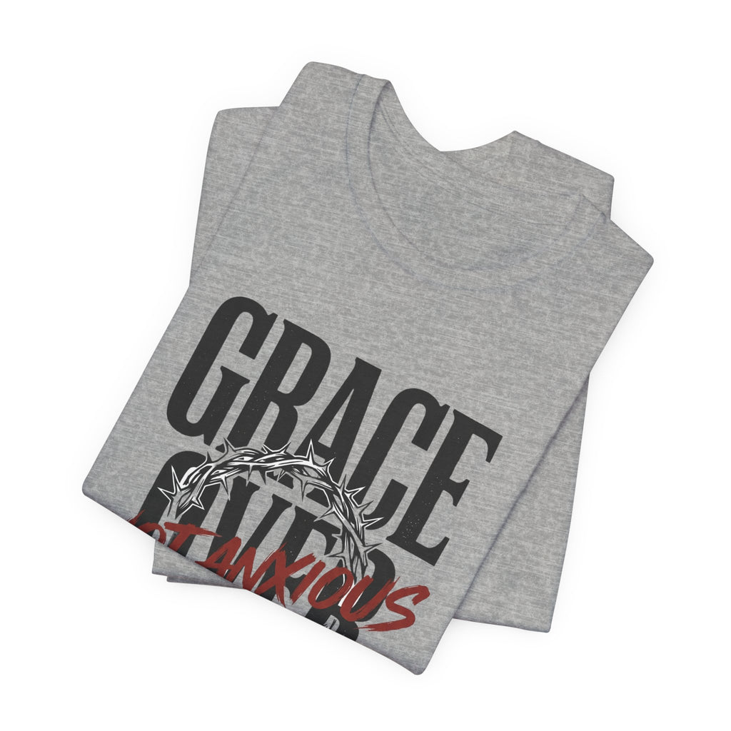Grace Over Fear T-Shirt | Christian Streetwear, Distressed Typography, Thorn Graphic