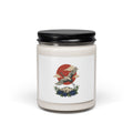 Swallow & Mountain Tattoo Candle, Soy Jar Candle | Traditional Flash Floral