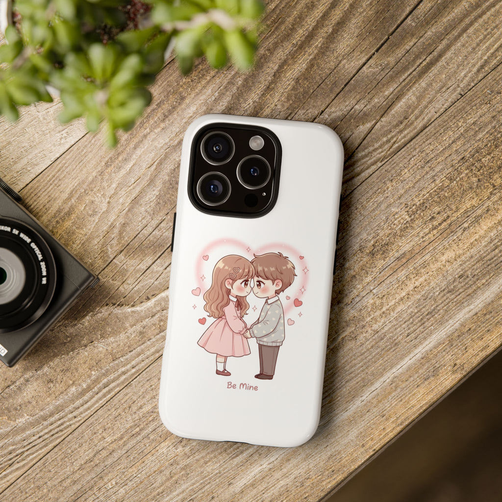 NDR™ Cute Couple "Be Mine" Phone Case. Romantic Valentine’s Protective Cover