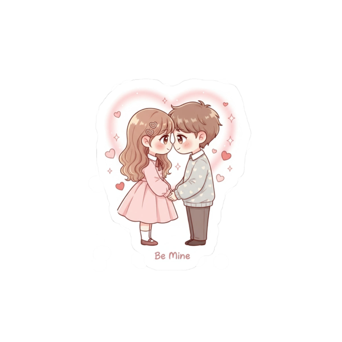 NDR™ Be Mine Cute Couple Sticker Romantic Valentine Sticker