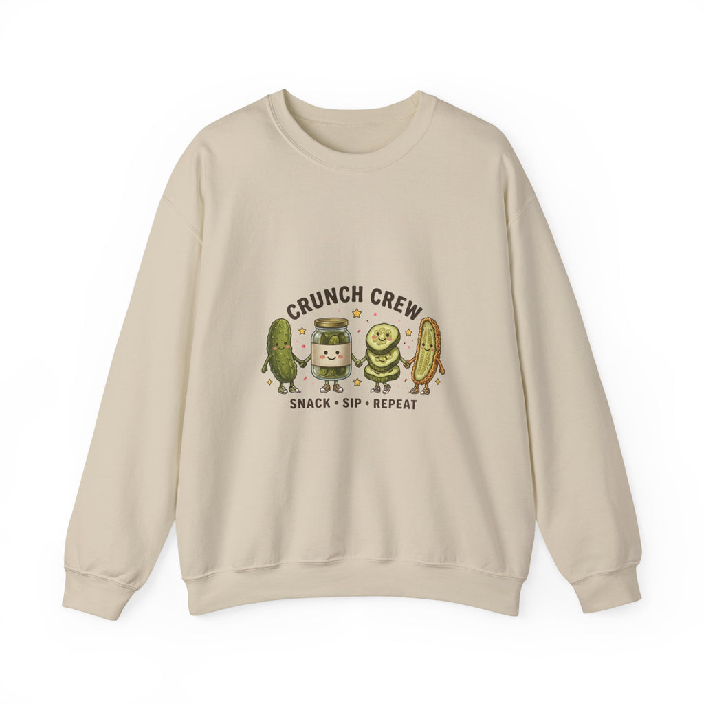Crunch Crew Pickle Crewneck Sweatshirt | Pickles, Snack Sip Repeat