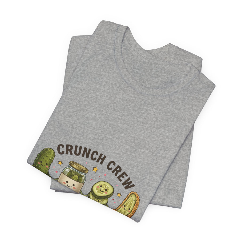 Crunch Crew Pickle Graphic Tee | Cute Kawaii Pickles, Snack Sip Repeat