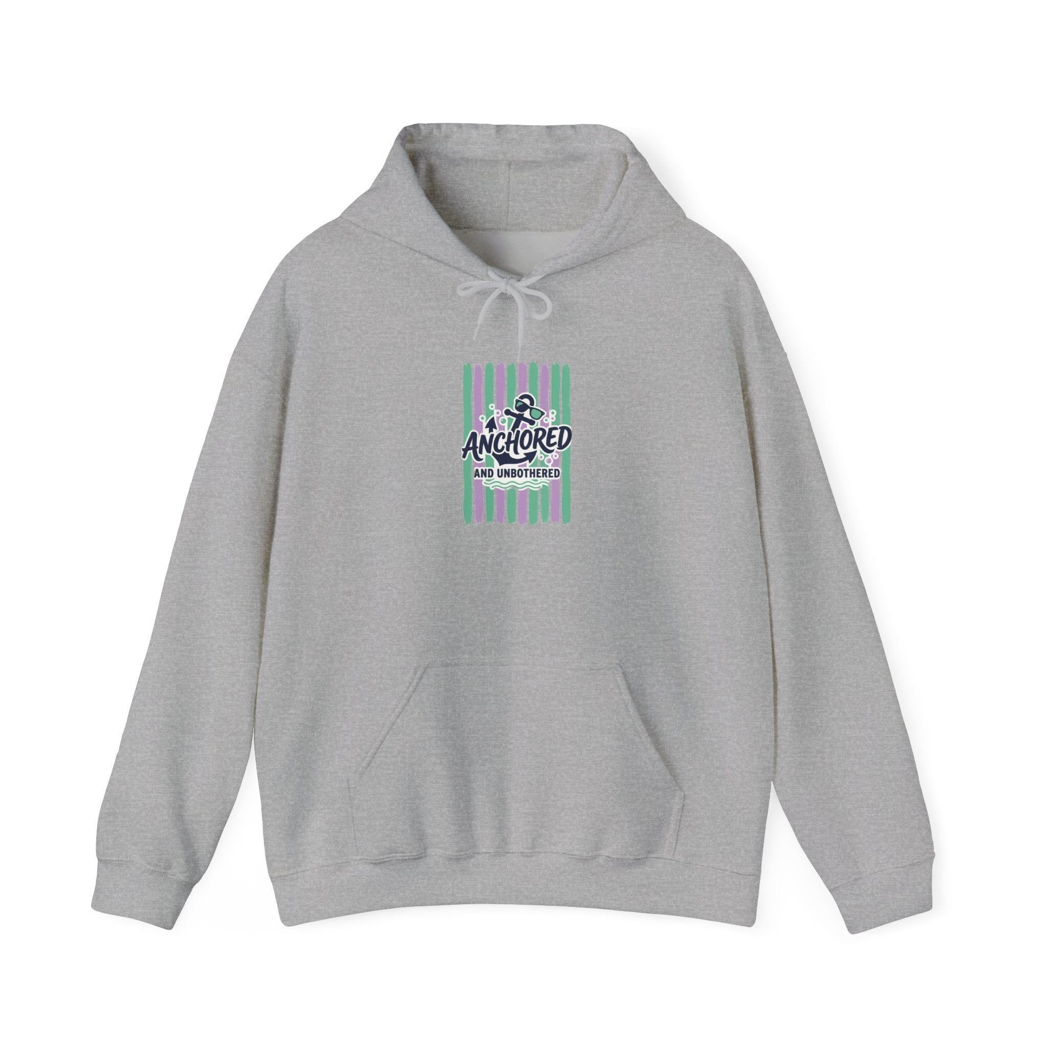 Anchored Nautical Hoodie | Cruise Vacation, Tropical Stripes