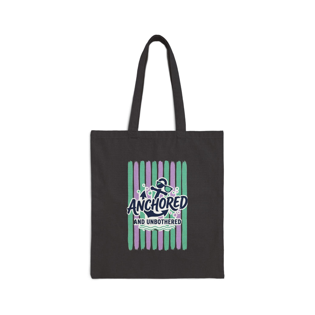 Anchored and Unbothered Tote | Cruise Vacation, Nautical Stripe Print