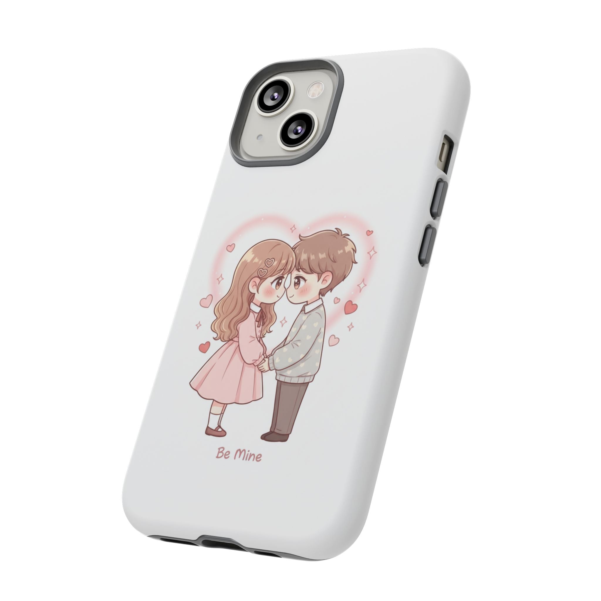 NDR™ Cute Couple "Be Mine" Phone Case. Romantic Valentine’s Protective Cover