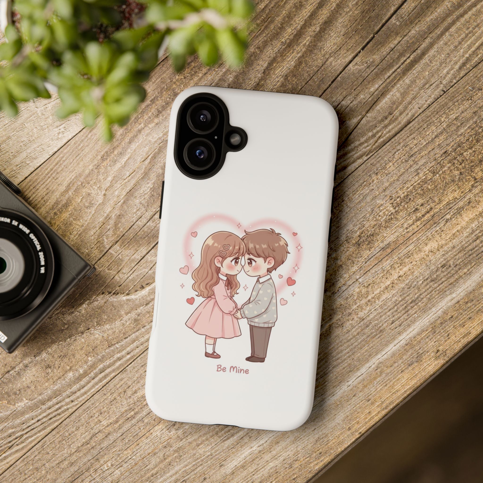 NDR™ Cute Couple "Be Mine" Phone Case. Romantic Valentine’s Protective Cover