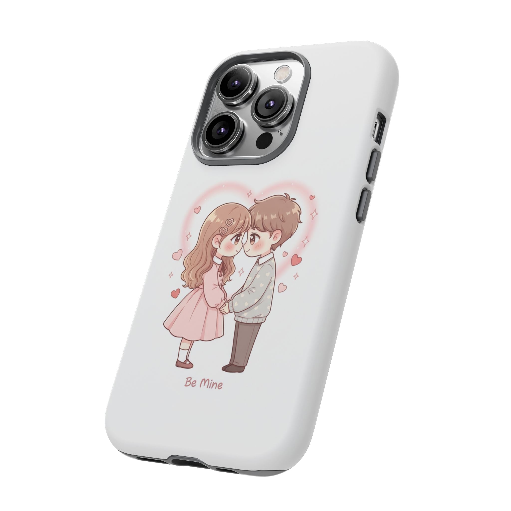 NDR™ Cute Couple "Be Mine" Phone Case. Romantic Valentine’s Protective Cover