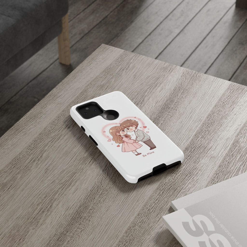 NDR™ Cute Couple "Be Mine" Phone Case. Romantic Valentine’s Protective Cover