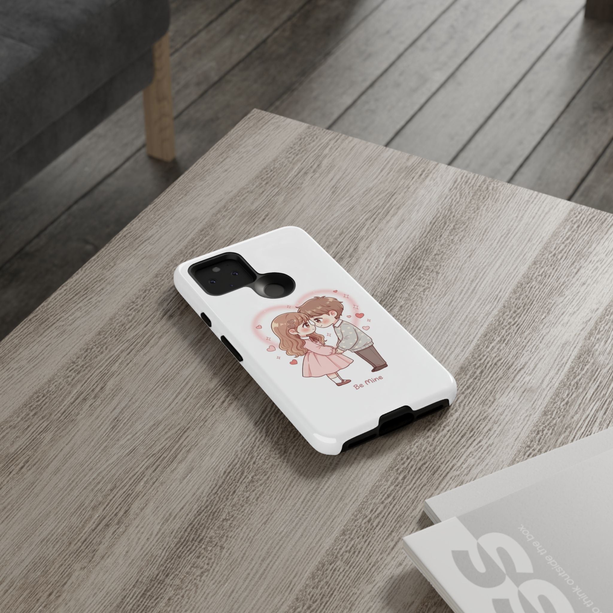 NDR™ Cute Couple "Be Mine" Phone Case. Romantic Valentine’s Protective Cover