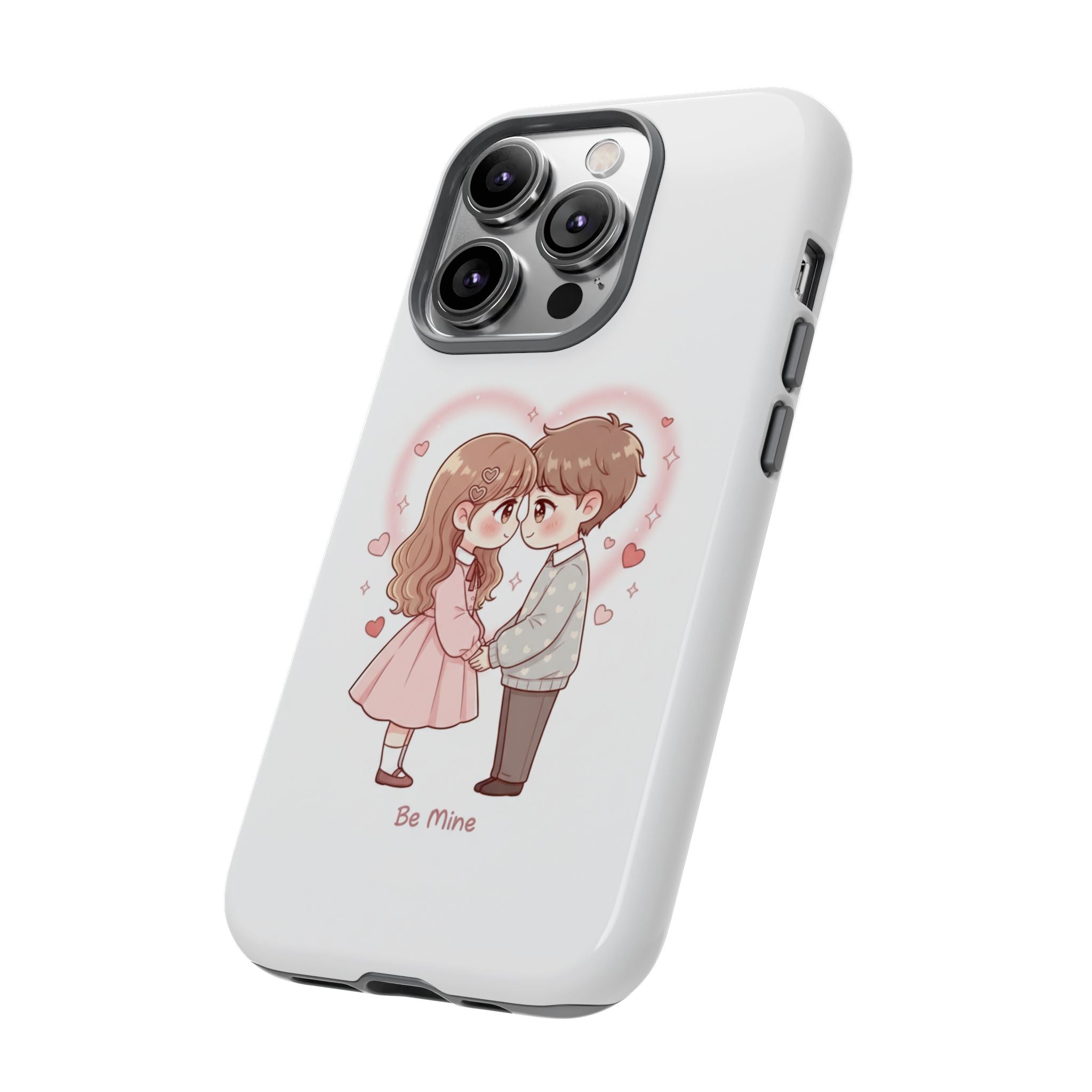 NDR™ Cute Couple "Be Mine" Phone Case. Romantic Valentine’s Protective Cover